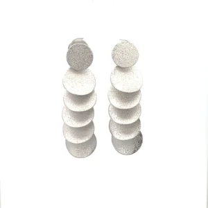 Luna Earrings Rhodium Plated