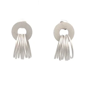 Yoko Earrings Rhodium Plated