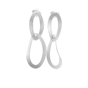 Salome Earrings Rhodium Plated
