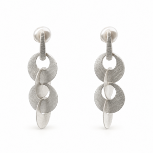 Leila Earrings Rhodium Plated